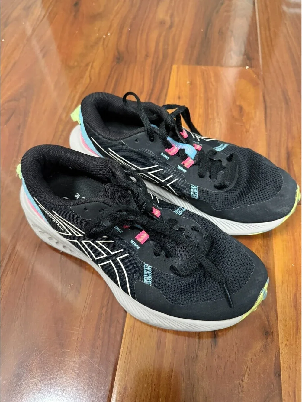 Asics Gel-Excite Trail 2 Shoes Womens 7.5 Black Mesh Trail Running Sneakers